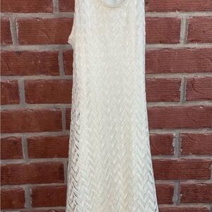 Altar’d State Long Cream Cut Out Pattern Juniors Dress XS